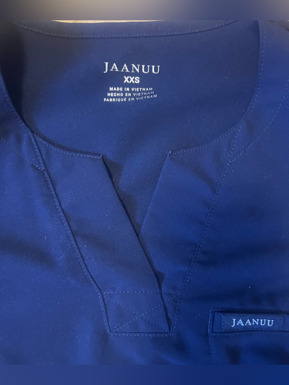Jaanuu Scrub 3 Piece Set Navy Blue Top xxs, Jacket xs, Joggers xs - Picture 8 of 8